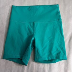 💚 Lululemon Align High-Rise Biker Shorts 8” Green | Size 8 | Yoga Athleisure